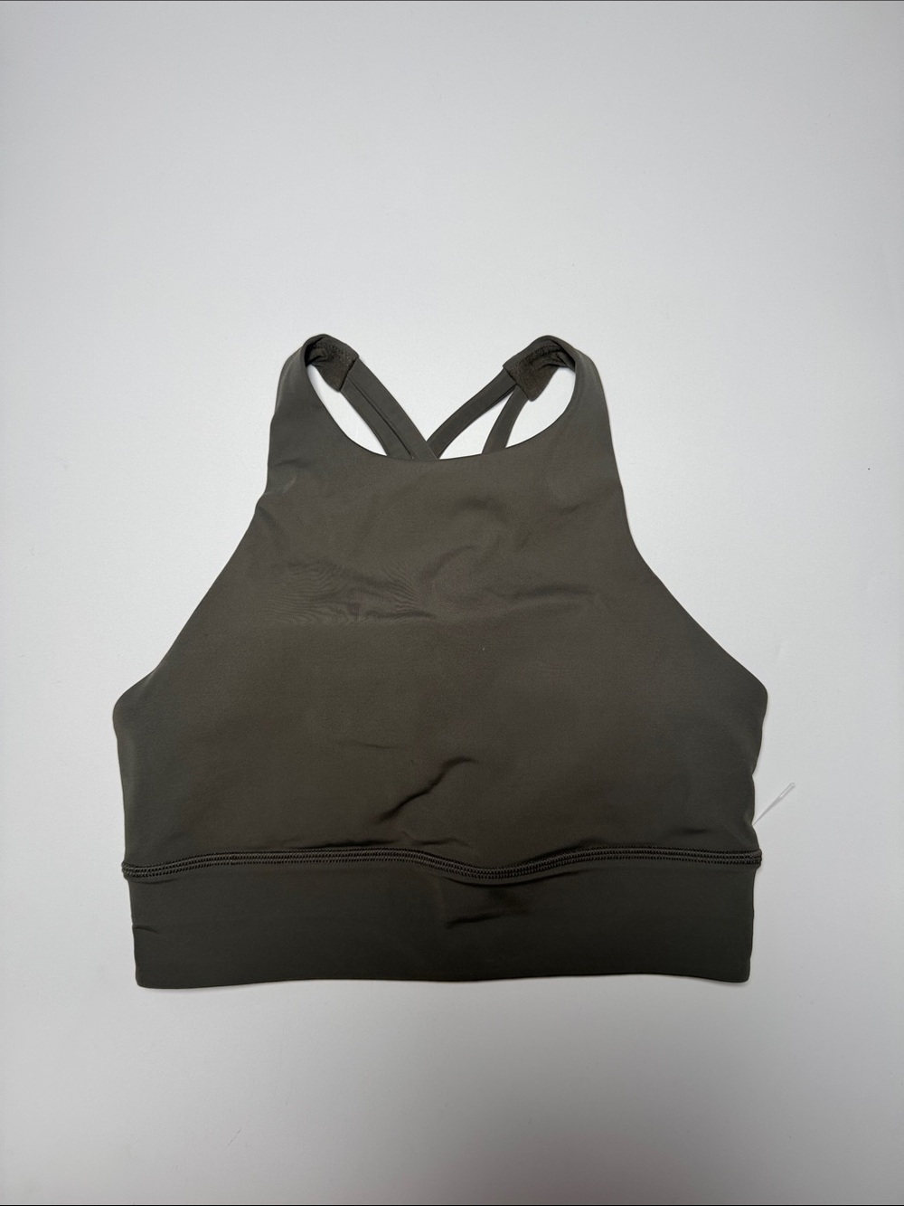 lululemon athletica High Neck Sports Bra — Olive